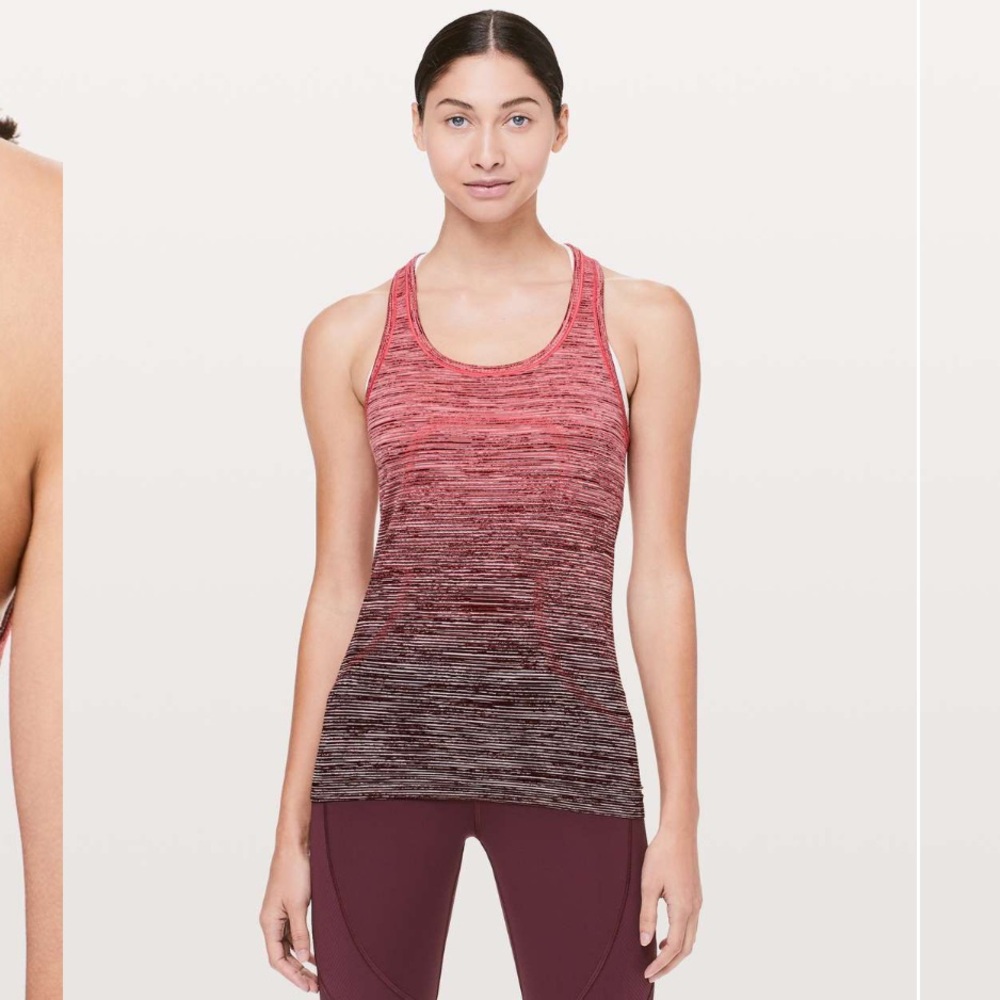 Lululemon Swiftly Tech Racerback Tank Red Alert White Dark Sport Red Black 4